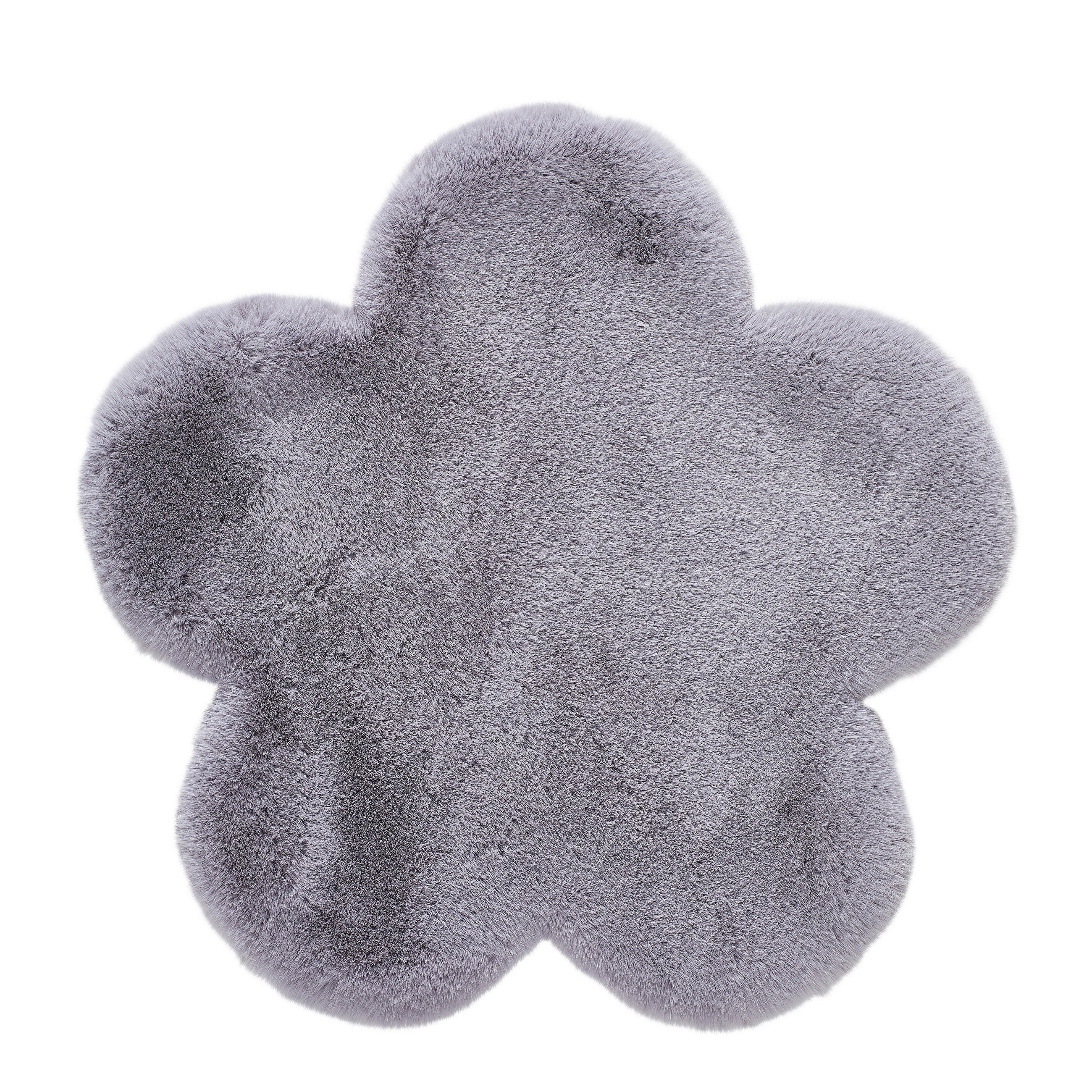 KUNSTFELL 60 cm Blume  - Grau, Trend, Kunststoff/Fell (60cm) - Novel
