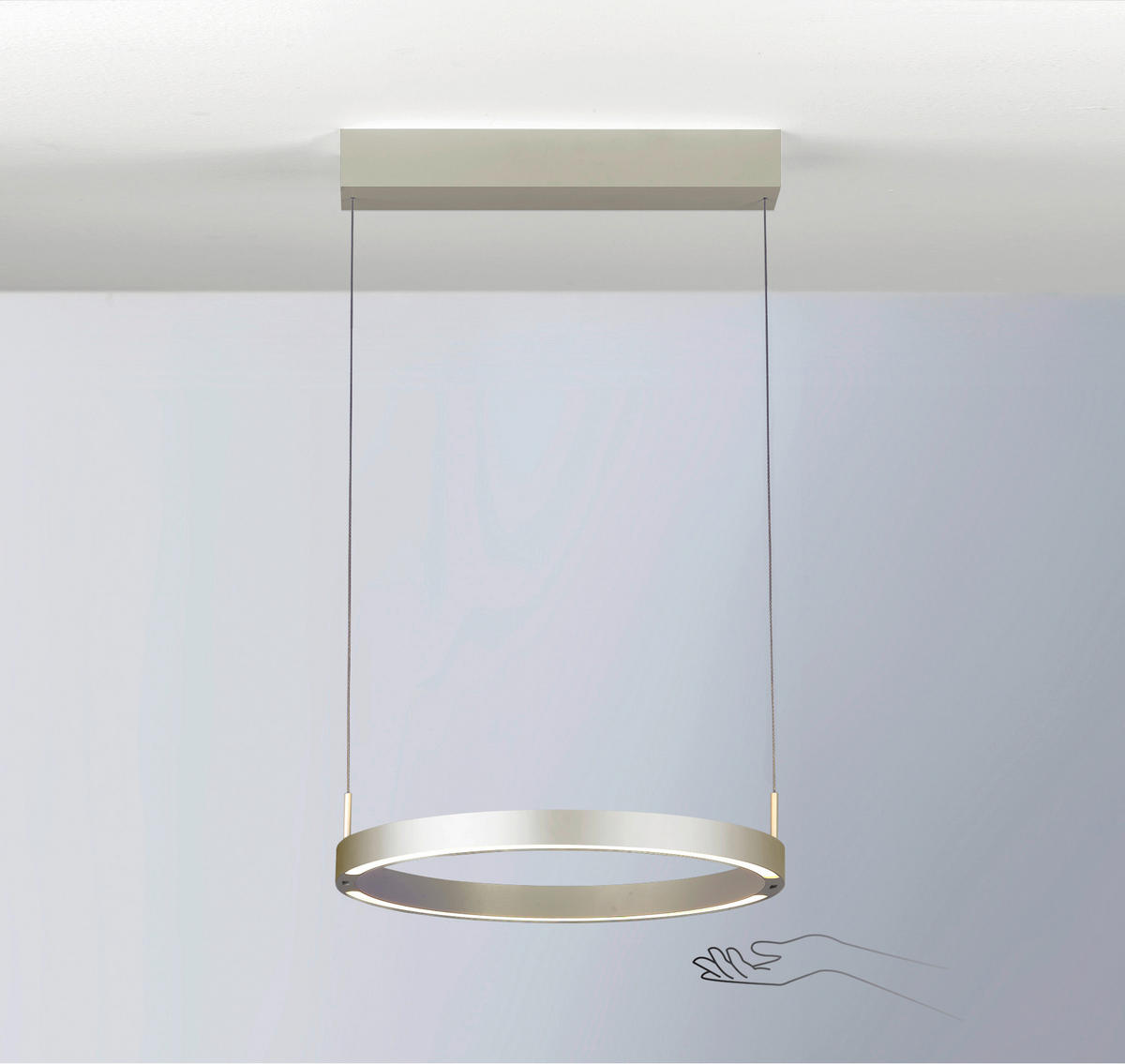 LED-HÄNGELEUCHTE 40/150 cm  - Taupe, Basics, Metall (40/150cm) - BOPP