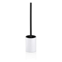 WC-GARNITURA S ŠČETKO - črna/bela, Basics, umetna masa/keramika (10,5/44,5cm) - Kela