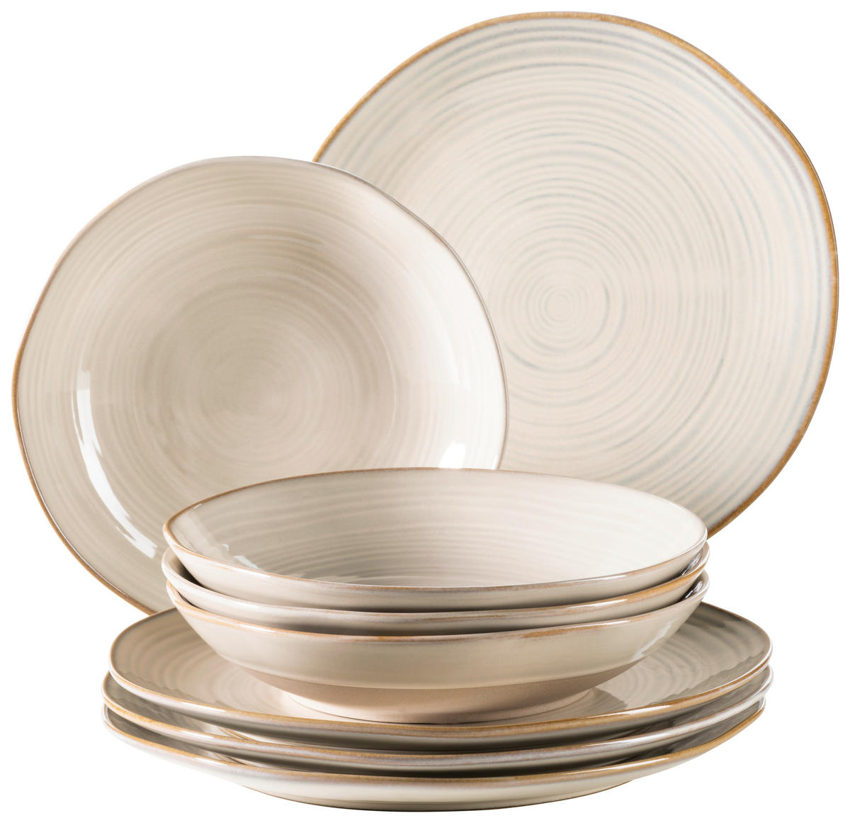TAFELSERVICE Nottingham 8-teilig  - Beige, Basics, Keramik - Mäser