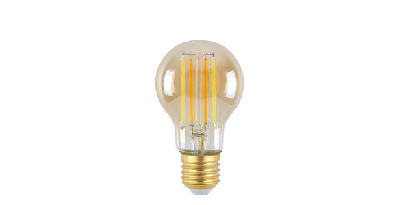 LED-LEUCHTMITTEL E27 4,9 W - Bernsteinfarben, LIFESTYLE, Glas/Metall (6/10,5cm) - Boxxx