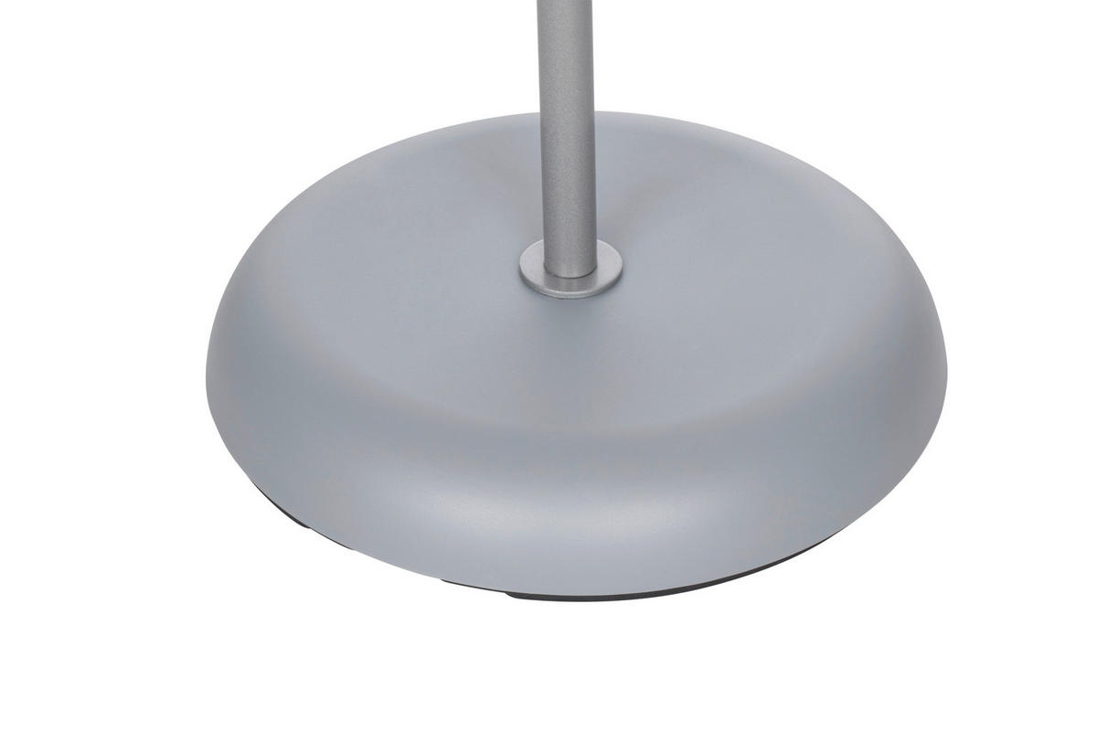 STEHLEUCHTE 42/21/180 cm    - Silberfarben/Weiß, Basics, Kunststoff/Metall (42/21/180cm) - Boxxx