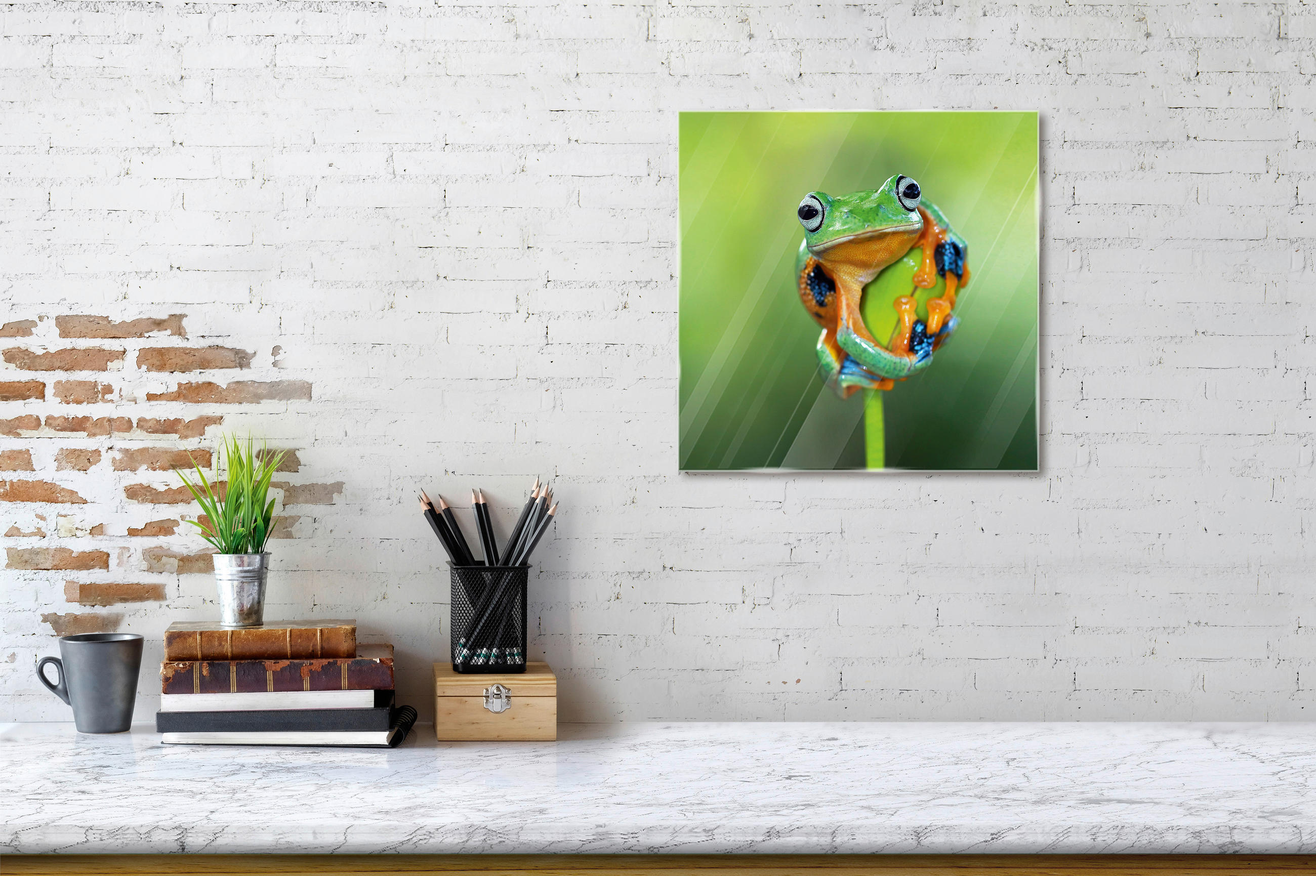 GLASBILD Tiere  - Grün, Natur, Glas (20/20/1,40cm) - Euroart