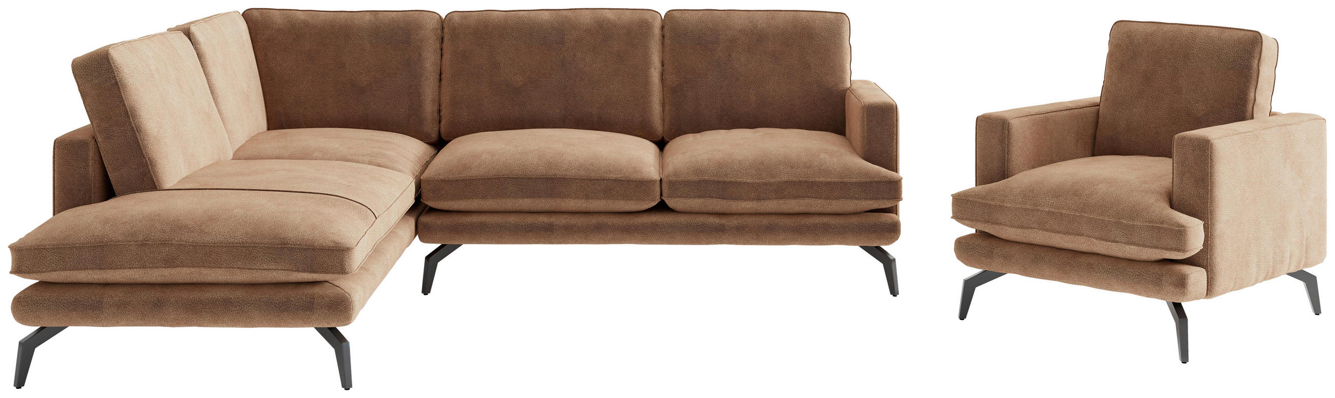 Livetastic SEDACÍ SESTAVA, textil, hnědá