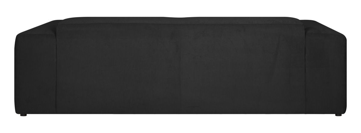 3-SITZER-SOFA in Cord Anthrazit  - Anthrazit/Schwarz, Design, Kunststoff/Textil (247/75/104cm) - MID.YOU