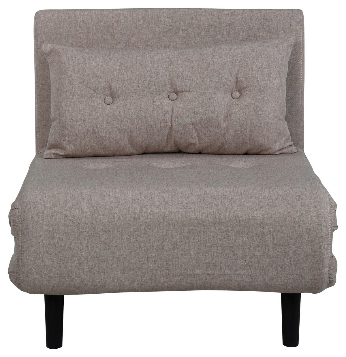 BÄDDFÅTÖLJ i textilväv svart, beige  - beige/svart, Design, metall/textil (70/88/80cm) - Livetastic