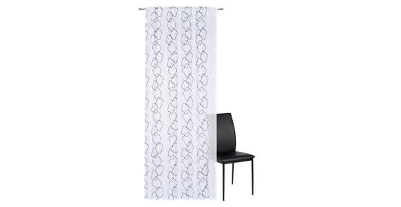 FERTIGVORHANG transparent  - Schwarz/Weiß, KONVENTIONELL, Textil (140/245cm) - Esposa