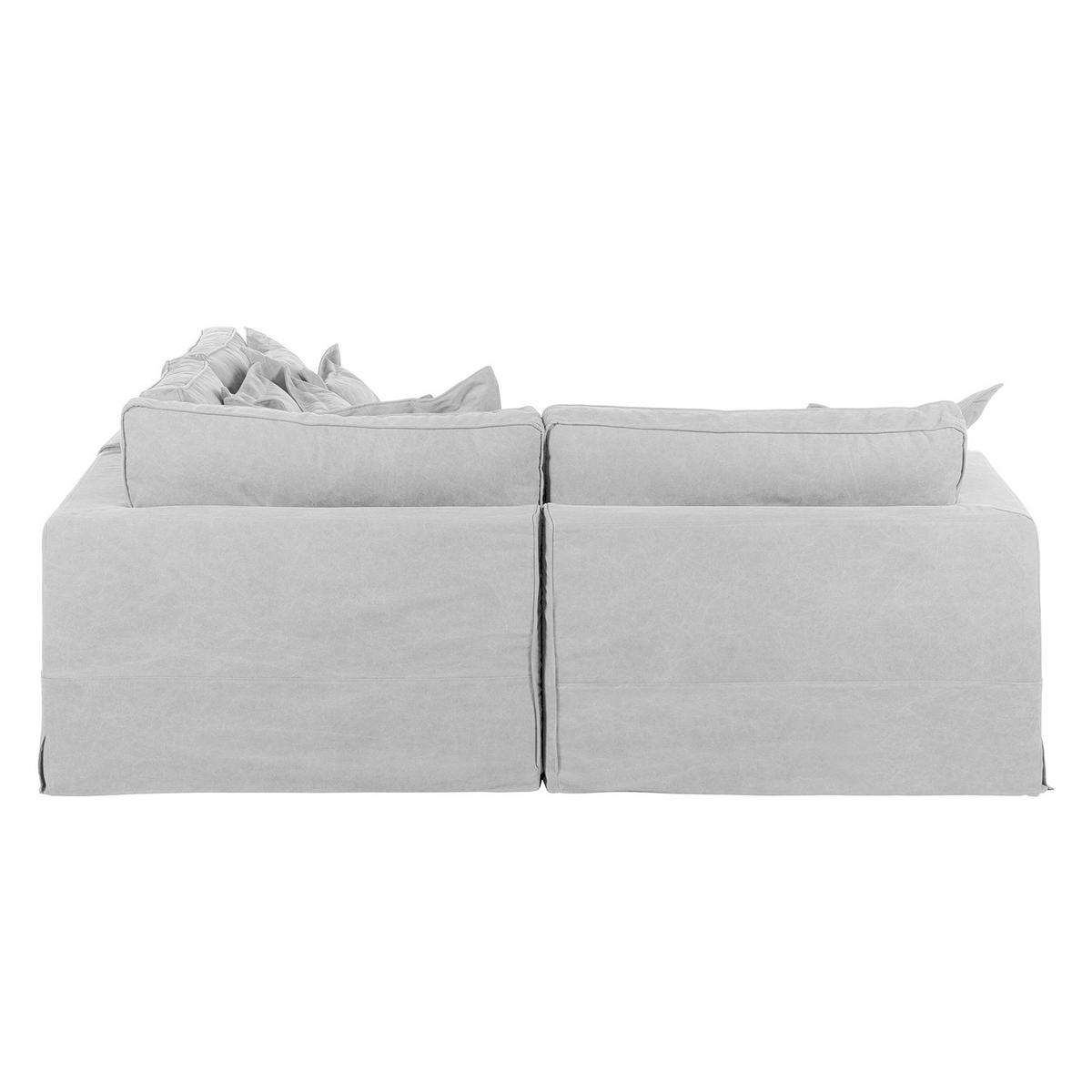 ECKSOFA Webstoff Hellgrau  - Hellgrau/Schwarz, Design, Kunststoff/Textil (222/238cm) - P & B