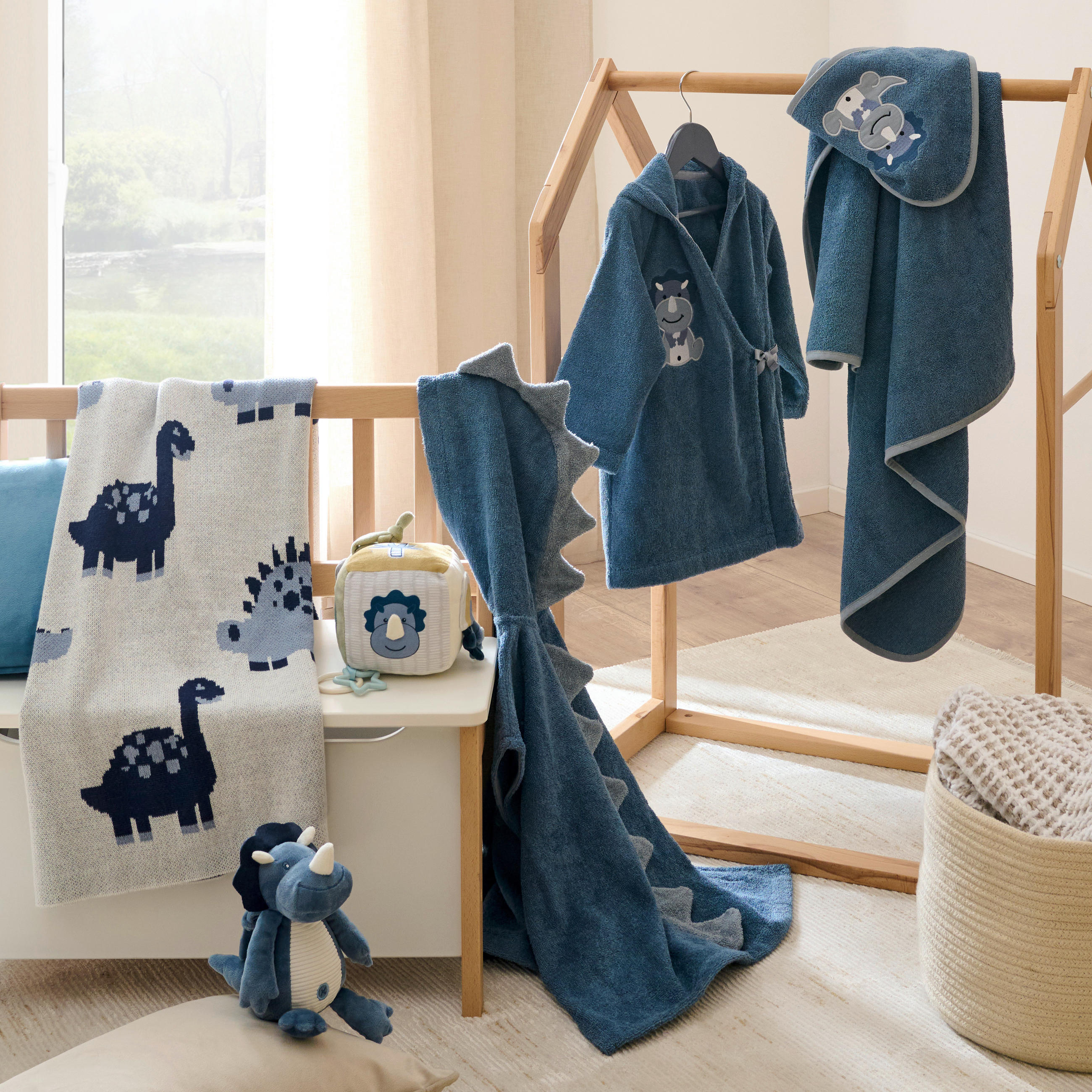 KAPUZENBADETUCH DIDI 100/100 cm  - Dunkelblau, Trend, Textil (100/100cm) - Patinio