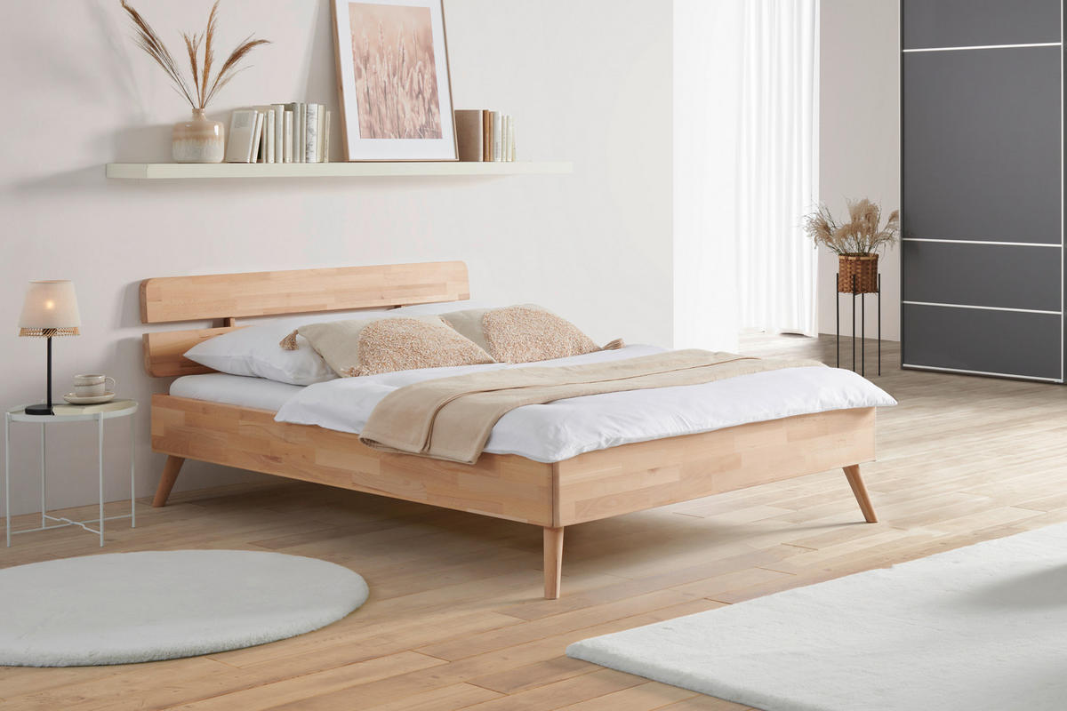 BETT 120/200 cm  in Kernbuche   - Kernbuche, Natur, Holz (120/200cm) - MID.YOU