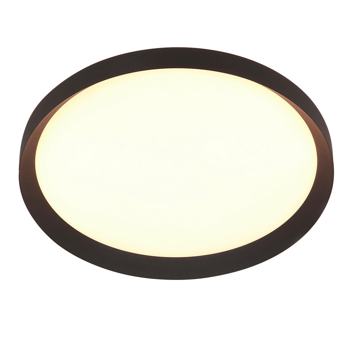 DECKENLEUCHTE Fladdy 50/7 cm   - Schwarz, Basics, Kunststoff/Metall (50/7cm)