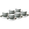 TASSENSET VARIO 6-teilig  - Weiß/Grau, Basics, Keramik (10,5/7,3/8cm) - Van Well