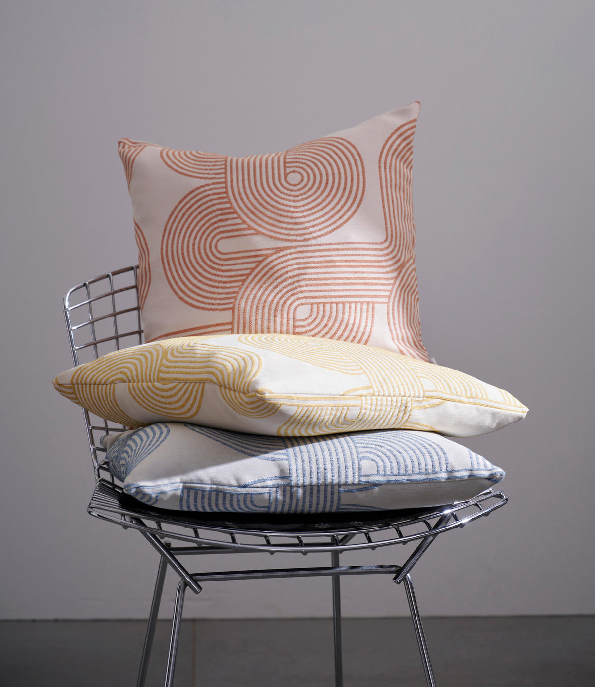 ZIERKISSEN 45/45 cm  - Beige/Hellblau, Design, Textil (45/45cm) - Apelt