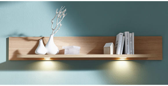 WANDBOARD 130/25/21,6 cm - Alteiche, KONVENTIONELL, Holzwerkstoff (130/25/21,6cm) - Voleo