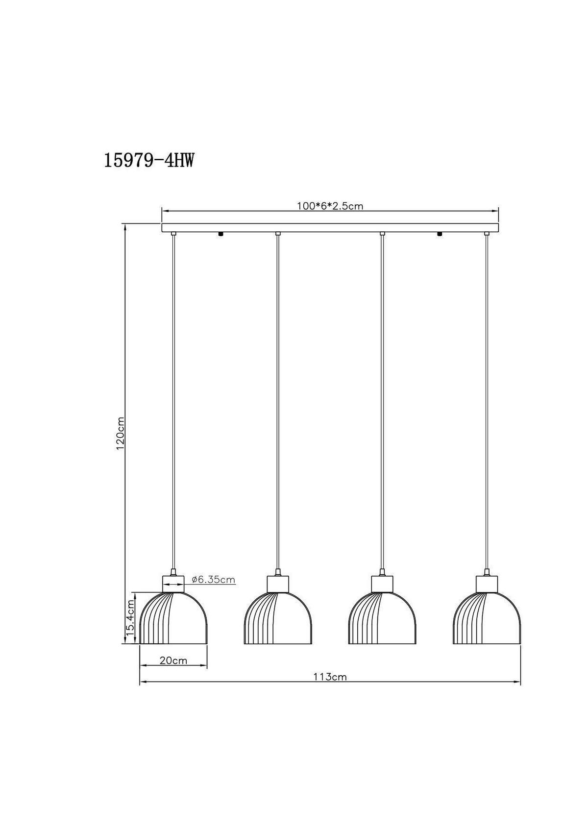 HÄNGELEUCHTE Swanson 113/20/120 cm  - Opal/Braun, Design, Glas/Holz (113/20/120cm) - Globo