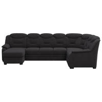 WOHNLANDSCHAFT in Chenille Schwarz  - Schwarz, Basics, Kunststoff/Textil (162/330/211cm) - MID.YOU