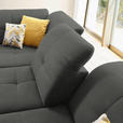 ECKSOFA in Chenille Dunkelgrau  240/308 cm  - Dunkelgrau/Schwarz, Design, Textil/Metall (240/308cm) - Xora