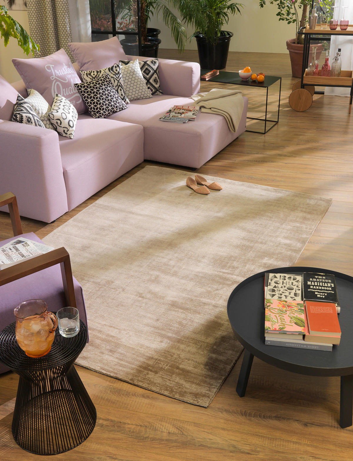 HANDWEBTEPPICH 300/400 cm Hellbraun  - Hellbraun, Basics, Textil (300/400cm) - Tom Tailor