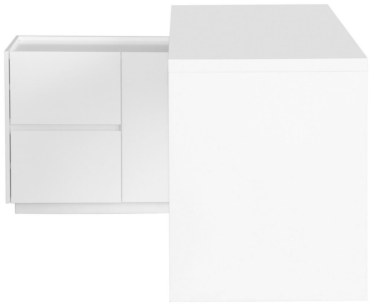 ECKSCHREIBTISCH  in Weiß  - Weiß, MODERN, Holzwerkstoff (150/76/120cm) - MID.YOU