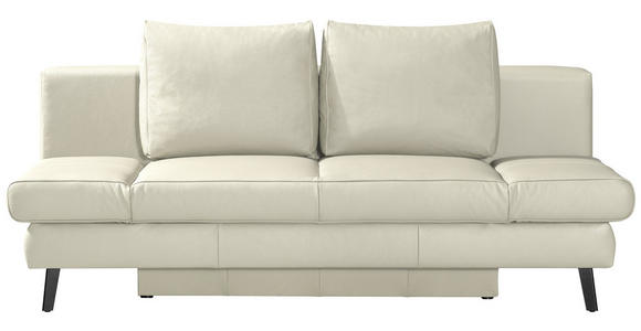 SCHLAFSOFA Naturfarben Echtleder - Schwarz/Naturfarben, Design, Leder/Metall (200/85/90cm) - Novel