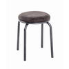 STAPELHOCKER in Metall, Textil Braun, Grau  - Anthrazit/Braun, KONVENTIONELL, Textil/Metall (46/45/46cm)