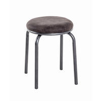 STOHOVATELNÁ STOLIČKA, kov, textil, 46/45/46 cm - šedá/antracitová, Konvenční, kov/textil (46/45/46cm)