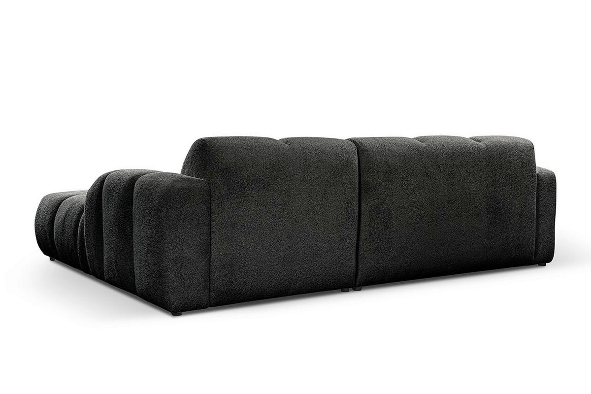 ECKSOFA VENTO in Struktur Dunkelgrau  255/175 cm  - Dunkelgrau/Schwarz, Design, Holz/Holzwerkstoff (255/175cm) - MID.YOU