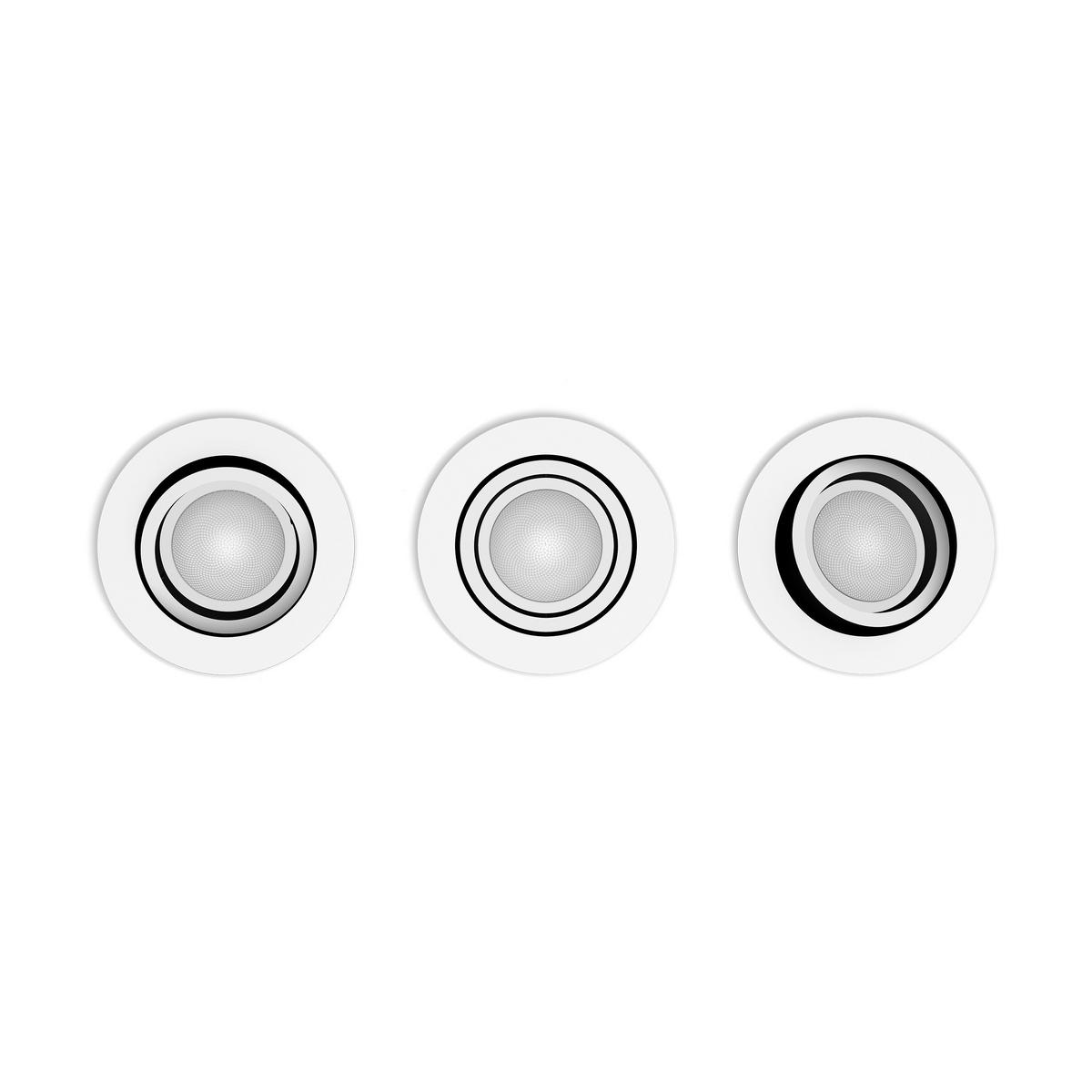 LED-DECKENSTRAHLER Milliskin 9/10/9 cm   - Weiß, Basics, Kunststoff (9/10/9cm) - Philips HUE