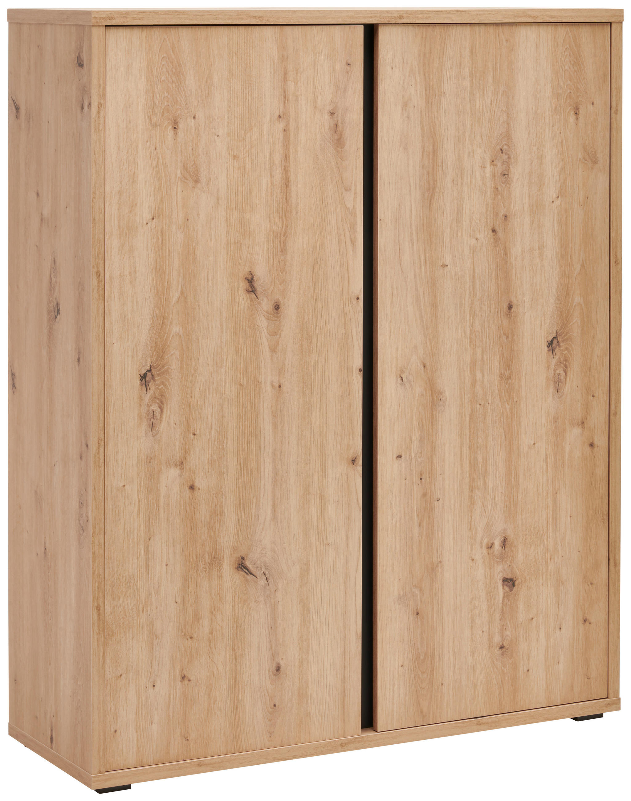 SCHUHSCHRANK 97,5/120/33,8 cm  - Eichefarben/Anthrazit, Modern, Holzwerkstoff/Kunststoff (97,5/120/33,8cm) - Xora