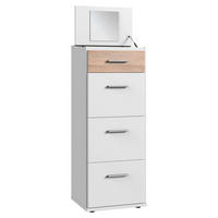 KOMMODE  in 46/121/40 cm  - Eichefarben/Alufarben, KONVENTIONELL, Holzwerkstoff/Kunststoff (46/121/40cm) - Boxxx