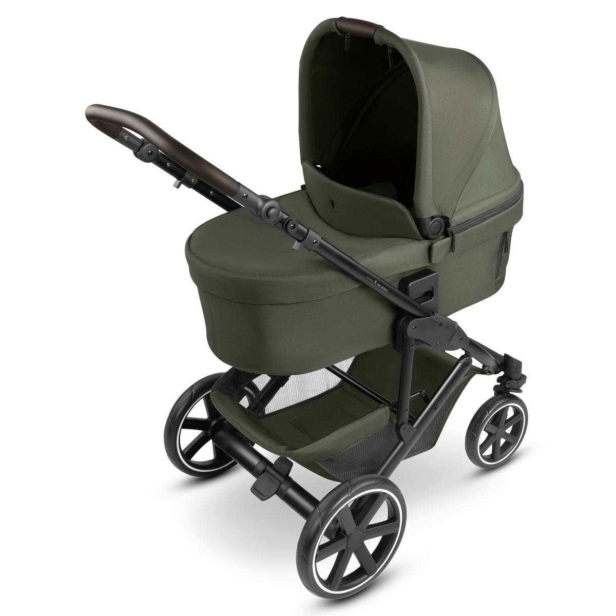 KINDERWAGENSET  Sierra All in One  Pea  - Smaragdgrün/Anthrazit, Basics, Textil/Metall (58,5/111/100cm) - ABC Design