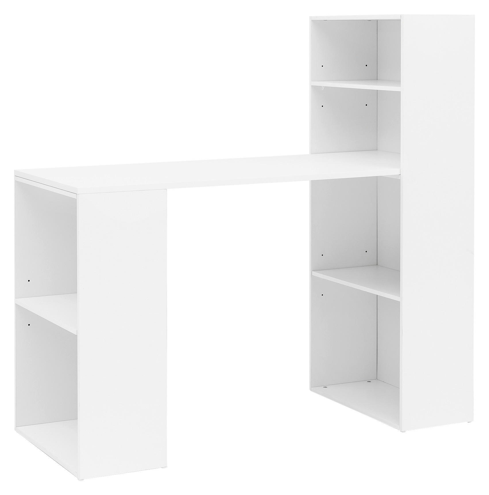 PÍSACÍ STÔL, biela, 120/53/120 cm - biela, Konventionell, kompozitné drevo (120/53/120cm) - MID.YOU