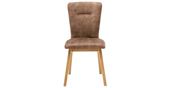 STUHL in Holz, Textil Cognac - Cognac, KONVENTIONELL, Holz/Textil (46/91/66cm) - Dieter Knoll