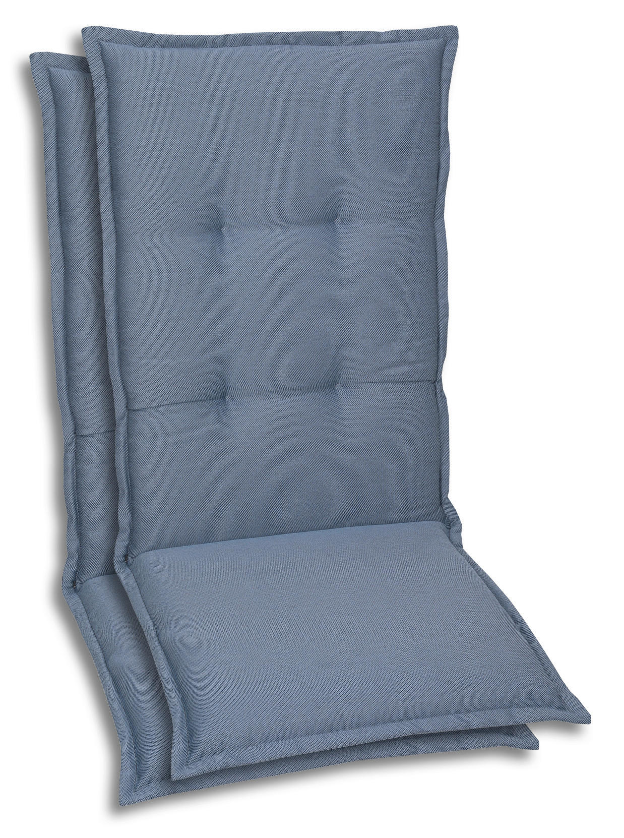 SESSELAUFLAGENSET Uni  - Blau, Basics, Textil (50/7/120cm)