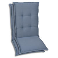 SESSELAUFLAGENSET Uni  - Blau, Basics, Textil (50/7/120cm)