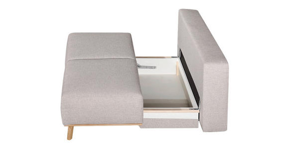 BOXSPRINGSOFA  mit Stoffauswahl, Rücken echt Hellgrau  - Hellgrau, Design, Holz/Textil (203/97/107cm) - Dieter Knoll