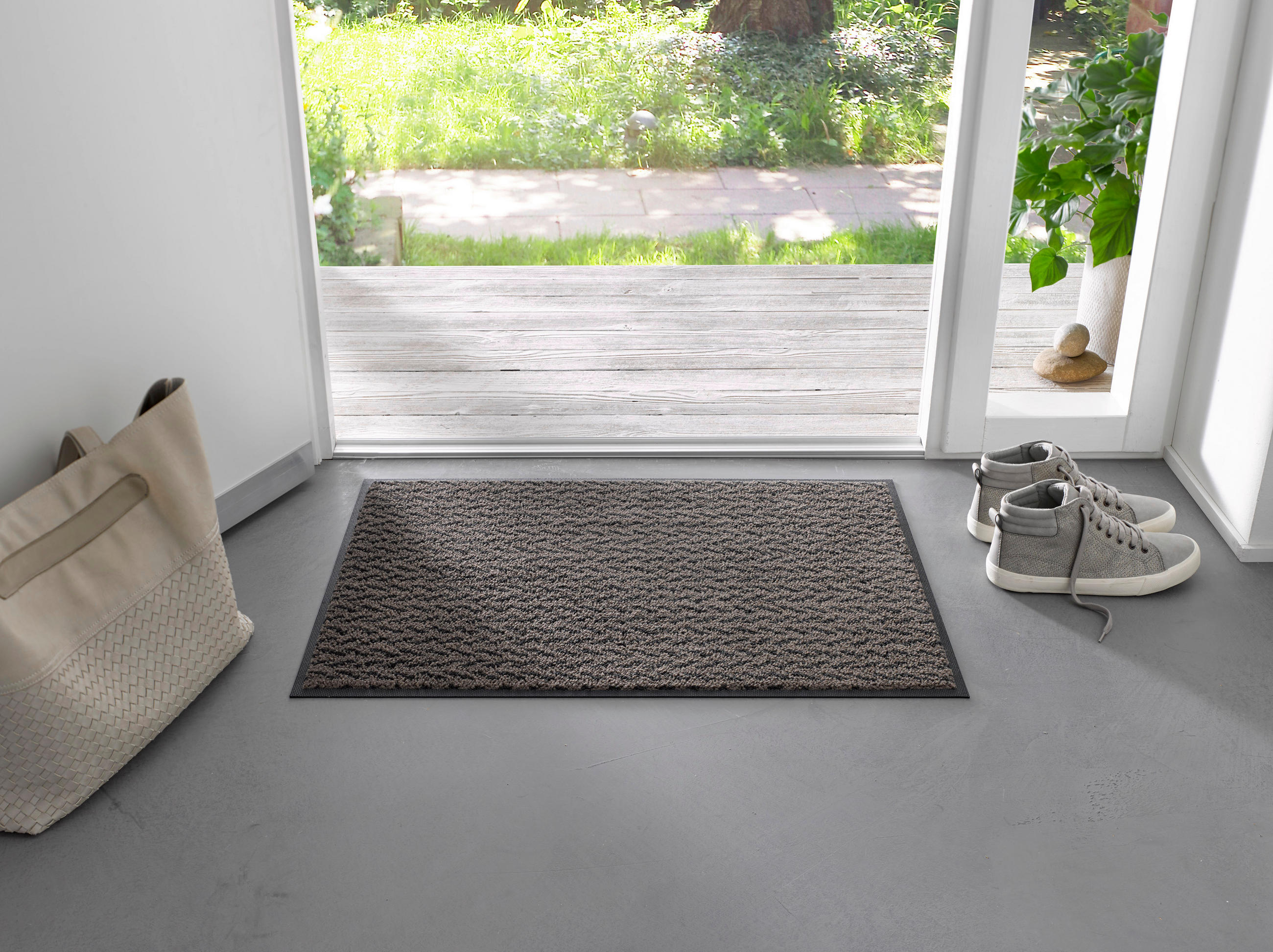 DVEŘNÍ ROHOŽKA, 50/75 cm, hnědá - hnědá, Konvenční, plast (50/75cm) - Esposa