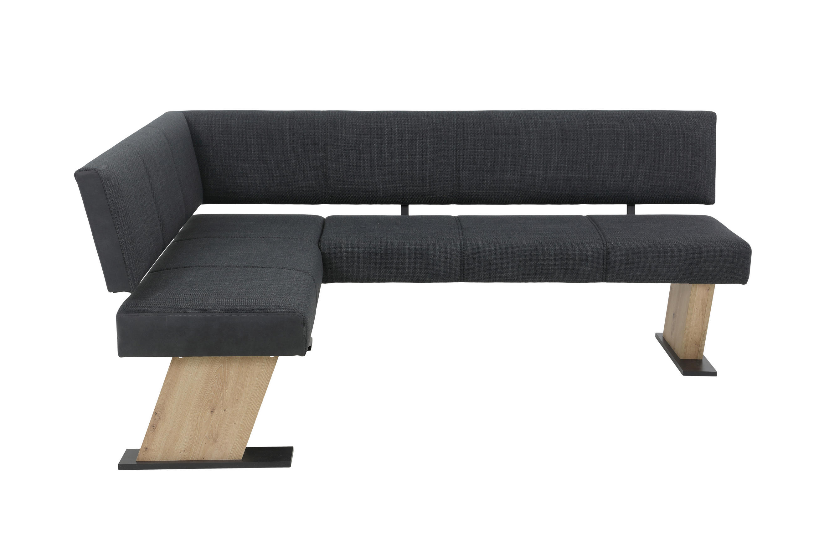 ECKBANK 210/87 cm  in Anthrazit  - Anthrazit/Eiche Artisan, MODERN, Holzwerkstoff/Textil (210/87cm) - MID.YOU