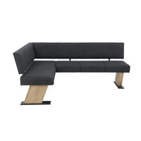 ECKBANK 210/87 cm  in Anthrazit  - Anthrazit/Eiche Artisan, MODERN, Holzwerkstoff/Textil (210/87cm) - MID.YOU
