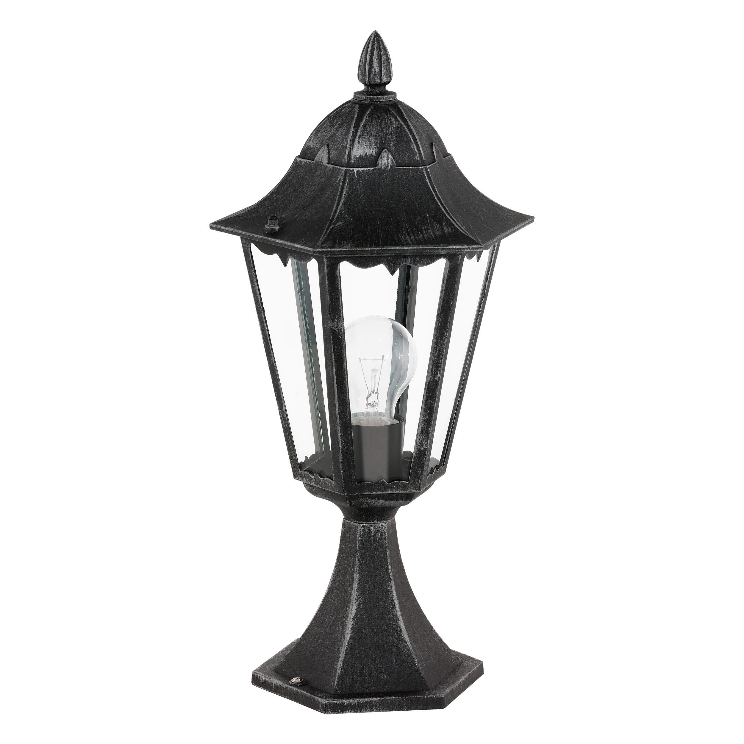 POLLERLEUCHTE 47/23 cm   - Klar/Silberfarben, Basics, Glas/Metall (47/23cm) - Eglo