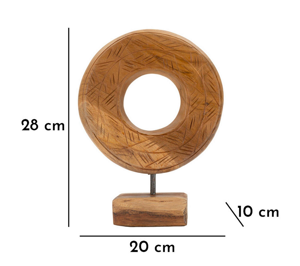 SKULPTUR - Braun, Basics, Holz (20/28/10cm)