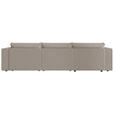 ECKSOFA Beige Cord Zierkissen, Rückenkissen, Schlaffunktion, Rücken echt  - Beige/Schwarz, MODERN, Kunststoff/Textil (350/168cm) - Xora