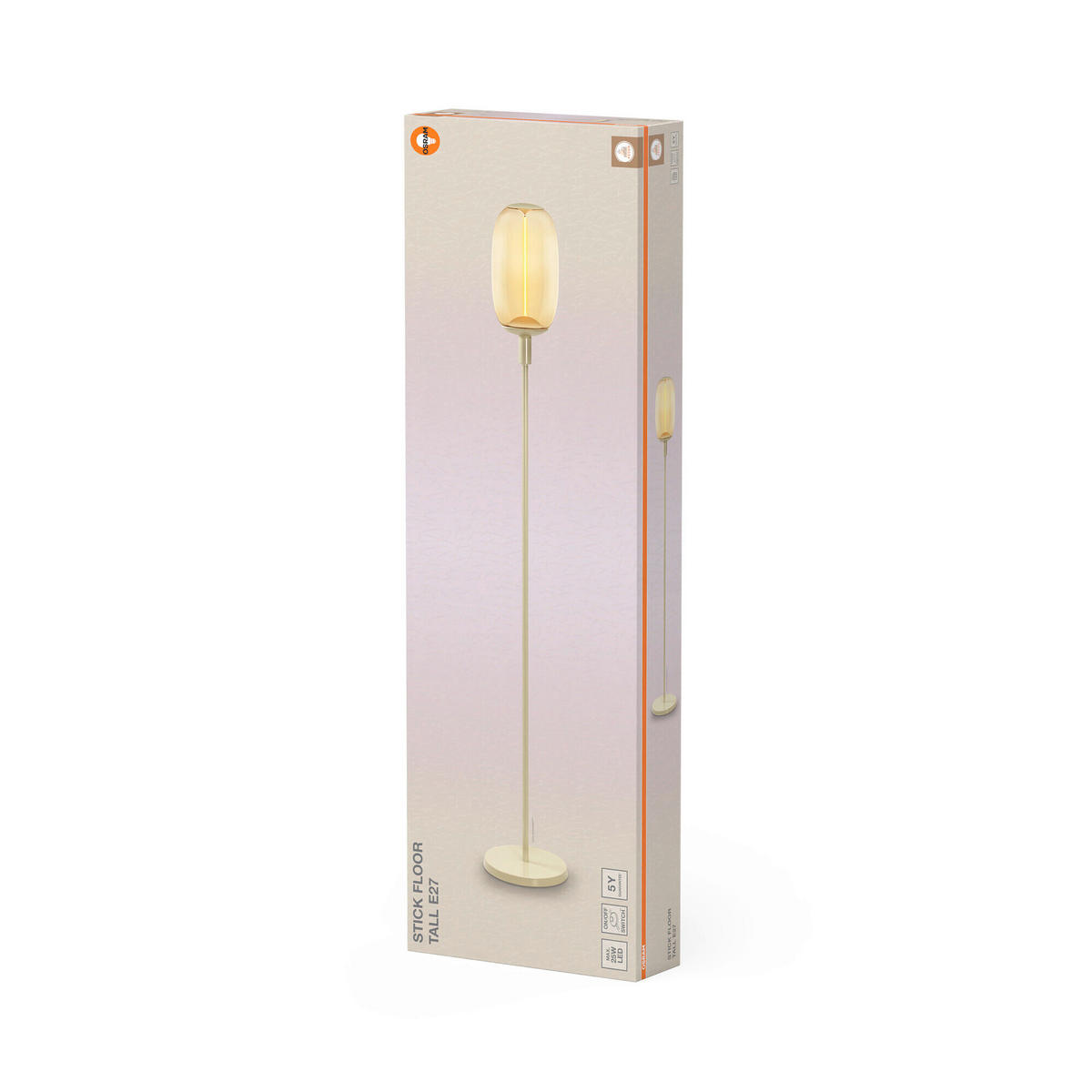 STEHLEUCHTE 26/146 cm    - Beige, Basics, Metall (26/146cm) - Osram