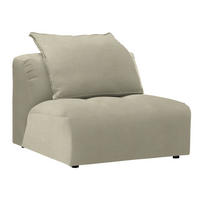 SESSEL in Chenille Creme  - Creme/Schwarz, Modern, Kunststoff/Textil (98/77/108cm) - Stylife