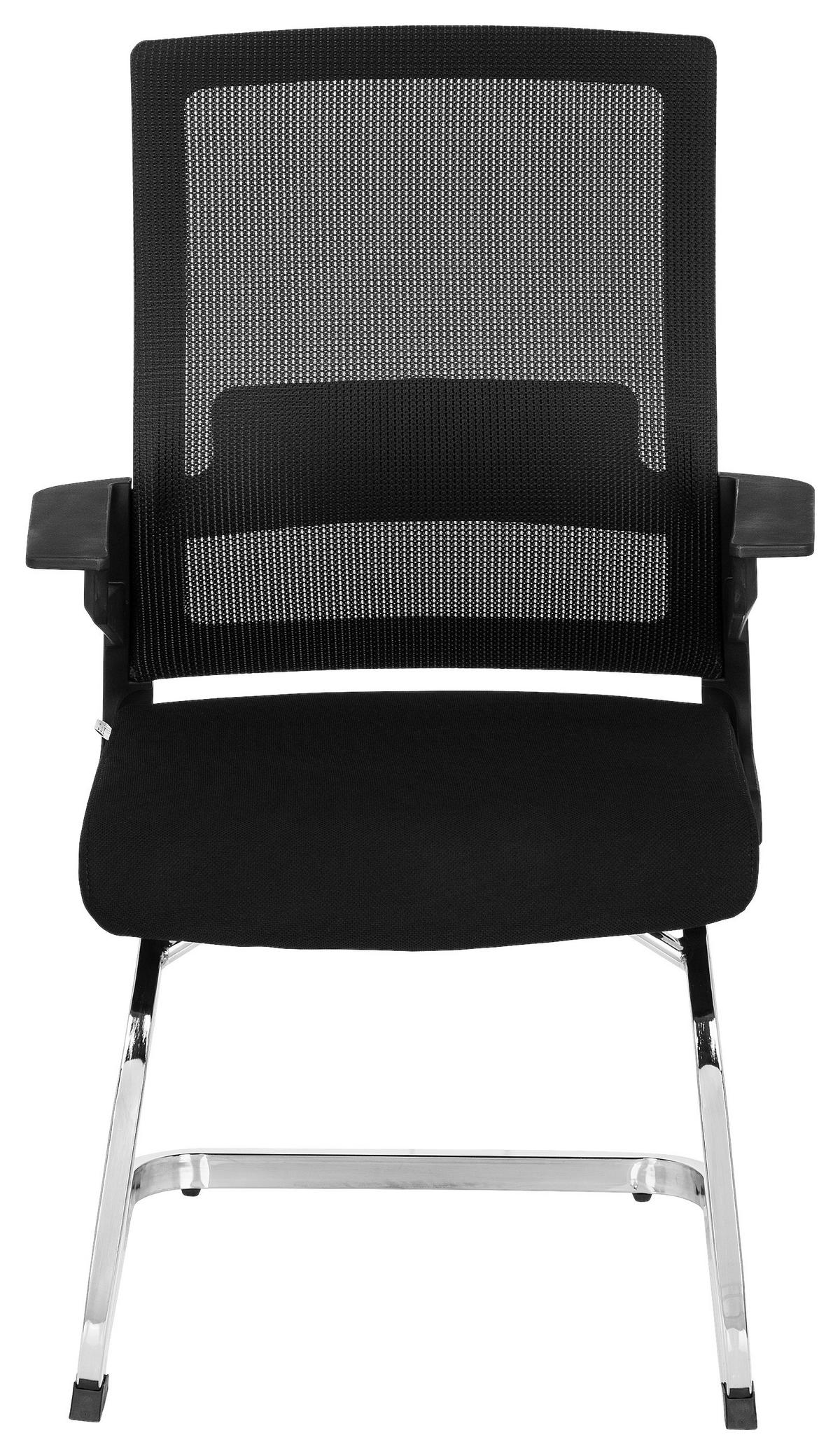 BESUCHERSTUHL Schwarz  - Chromfarben/Schwarz, MODERN, Kunststoff/Textil (59/95/54cm) - MID.YOU