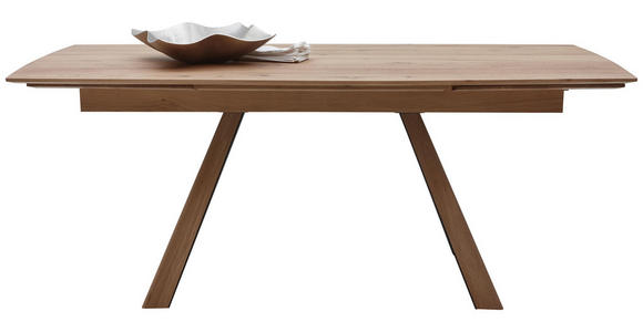 ESSTISCH Kerneiche vollmassiv rechteckig Anthrazit, Eichefarben - Eichefarben/Anthrazit, Design, Holz/Metall (190-290/90/76cm) - Valnatura