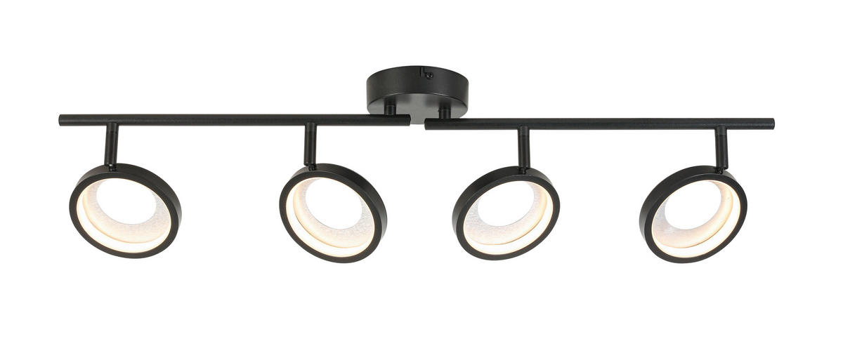 LED-STRAHLER Granada 83/12/19 cm   - Schwarz/Alufarben, Basics, Kunststoff/Metall (83/12/19cm) - Novel