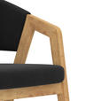 ARMLEHNSTUHL  Stoffauswahl Mikrofaser  - Schwarz, KONVENTIONELL, Holz/Textil (59/96/60cm) - Carryhome