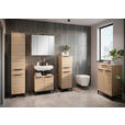 WASCHBECKENUNTERSCHRANK 60/58/38 cm - Eichefarben/Schwarz, MODERN, Holzwerkstoff/Metall (60/58/38cm) - Xora
