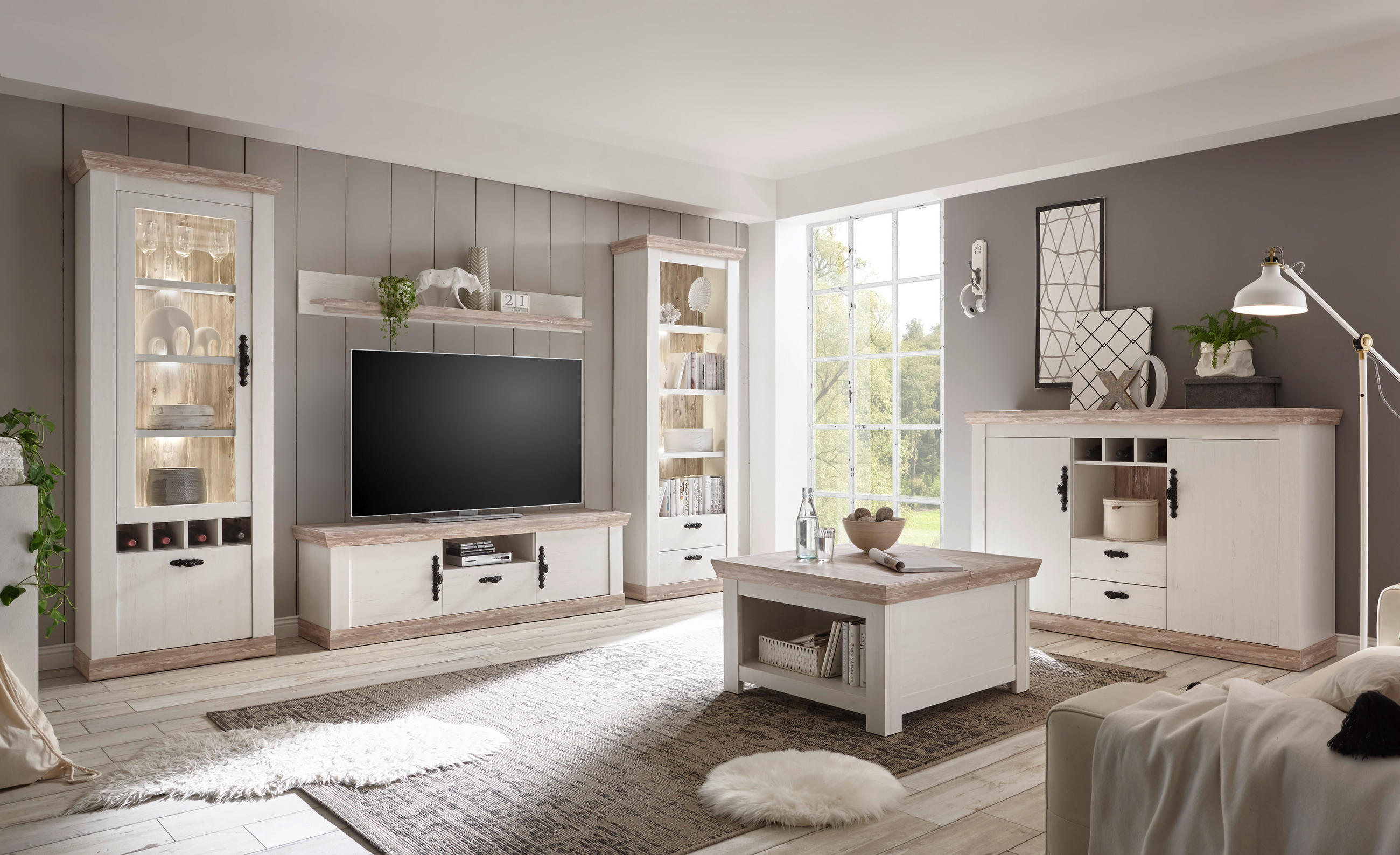 COUCHTISCH quadratisch Pinienfarben, Hellbraun  - Hellbraun/Pinienfarben, Design, Holzwerkstoff (86/48/86cm) - MID.YOU